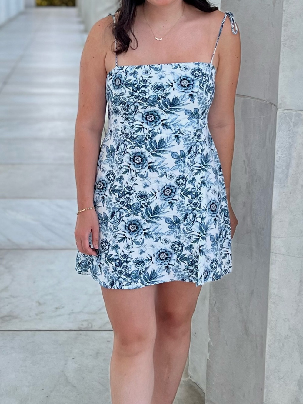 Park and Fifth Jackson Mini Dress in Blue Toile size Large